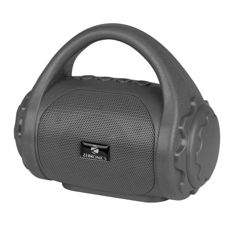 Zebronics County 3W BT Speaker with Carry Handle, USB, SD Card, AUX, FM & Call Function (Gray) Zebronics County 3W BT Speaker with Carry Handle, USB, SD Card, AUX, FM & Call Function (Gray)