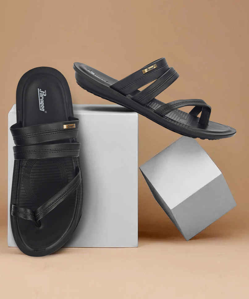 Paragon Men's Black Pu Water Resistant Sandals PUK2224G UK 7 Paragon Men's Black Pu Water Resistant Sandals PUK2224G UK 7