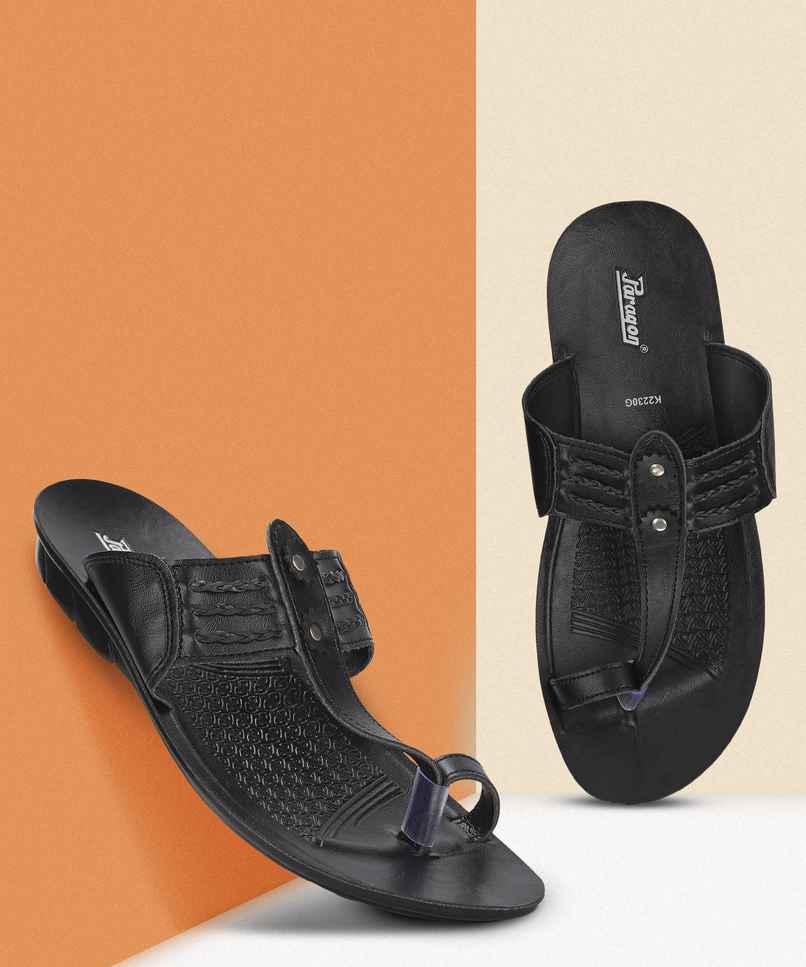 Paragon Men's Black Pu Sandals PUK2230G UK 10 Paragon Men's Black Pu Sandals PUK2230G UK 10