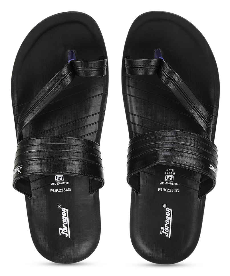 Paragon Men's Black Pu Sandals PUK2234G UK 8