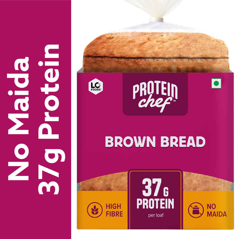 38g Protein Brown Bread (No Maida, No Preservatives, No Color, Premium Wheat Based Bread)