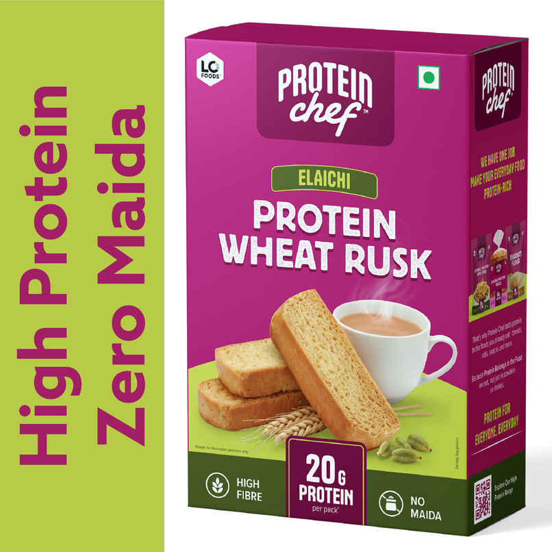 Protein Chef High Protein No Maida Premium Rusk (Elaichi Toast)