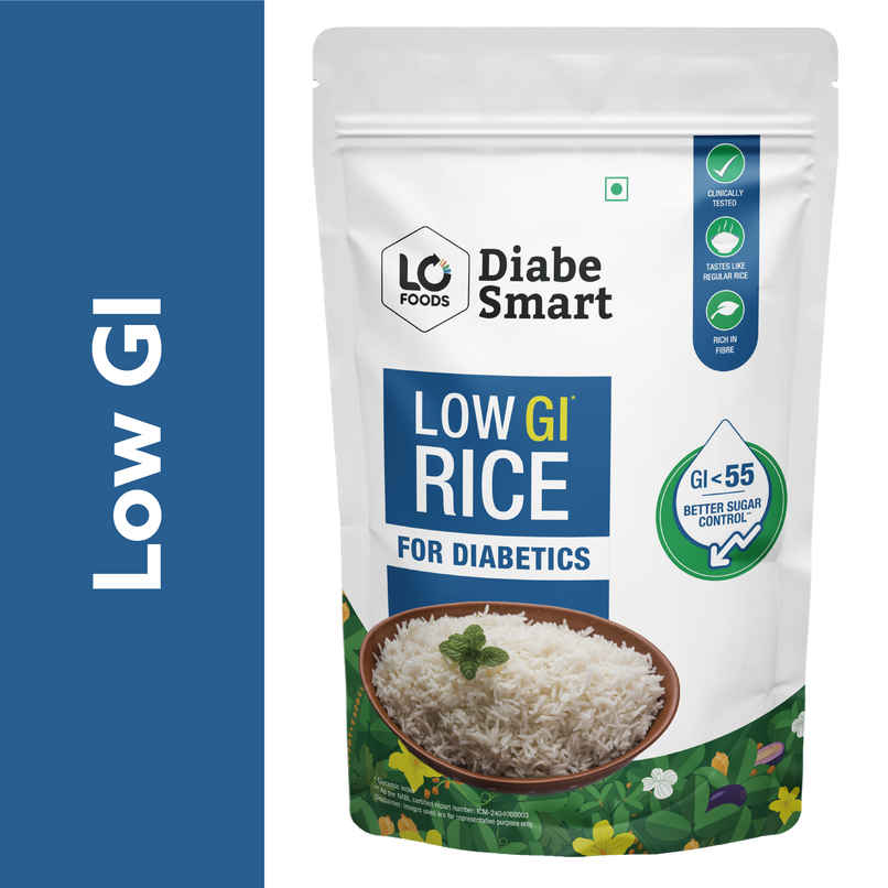 DiabeSmart Low GI Rice - Sona Masoori Diabetic Care White Rice for Sugar Control