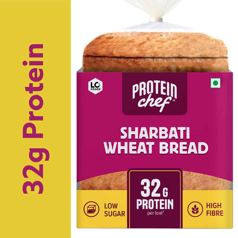Protein Chef 32g Protein Sharbati Wheat Bread (No Maida)
