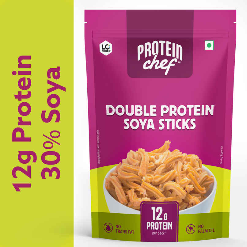 Protein Chef Double Protein Crunchy Soya Sticks | No Palm Oil Healthy Snacks