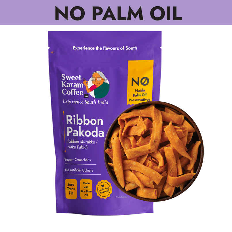 Sweet Karam Coffee Ribbon Pakoda (Murukku /Chakli) - Namkeen Snacks Sweet Karam Coffee Ribbon Pakoda (Murukku /Chakli) - Namkeen Snacks