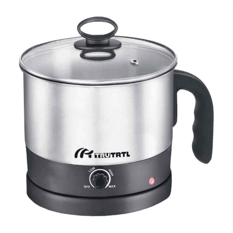 truTRTL Multipurpose 1.3 Litre Electric Kettle, 600W with Temperature control Knob, Rustproof Stainless Steel - Silver truTRTL Multipurpose 1.3 Litre Electric Kettle, 600W with Temperature control Knob, Rustproof Stainless Steel - Silver