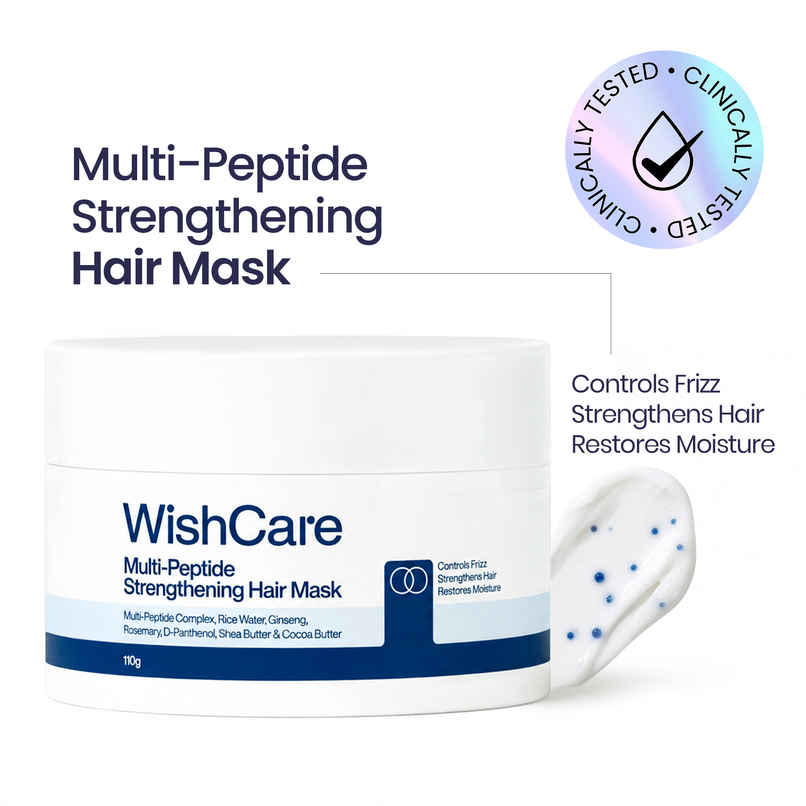 WishCare Multi-Peptide Strengthening Hair Mask|Controls Frizz, Strengthens Hair, Restores Moisture WishCare Multi-Peptide Strengthening Hair Mask|Controls Frizz, Strengthens Hair, Restores Moisture
