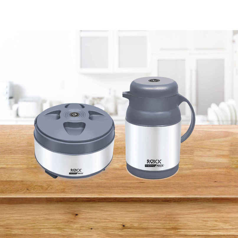 Roxx New Metro Classic 2 Pcs Set (Jug- 600Ml & Casserole-1000Ml)