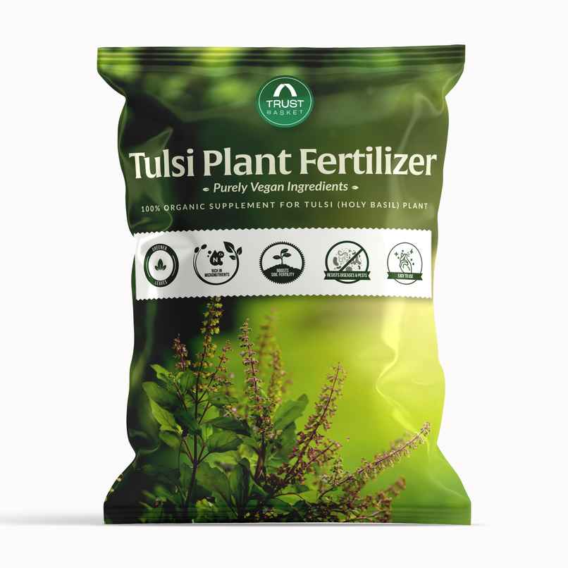 TrustBasket Tulsi Organic Fertilizer | Vegan NPK Booster for Home Garden & Pots