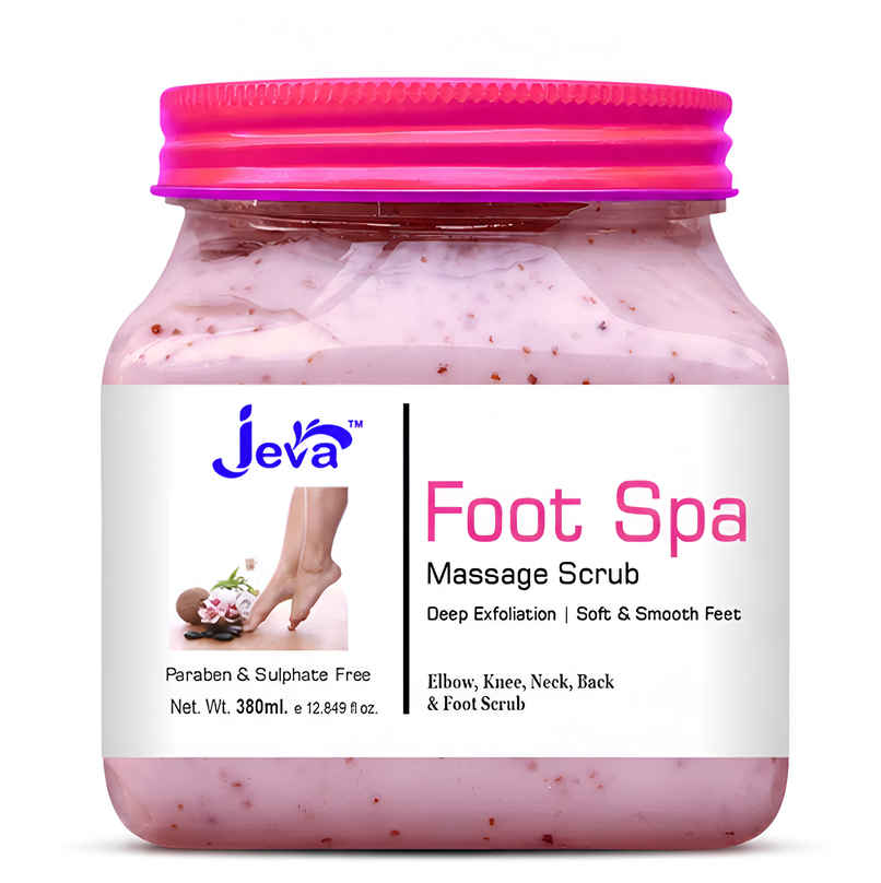 Jeva Foot Spa & Multi-Area Exfoliating Scrub | Intensive Care for Rough Skin on Feet, Knees, Neck Jeva Foot Spa & Multi-Area Exfoliating Scrub | Intensive Care for Rough Skin on Feet, Knees, Neck
