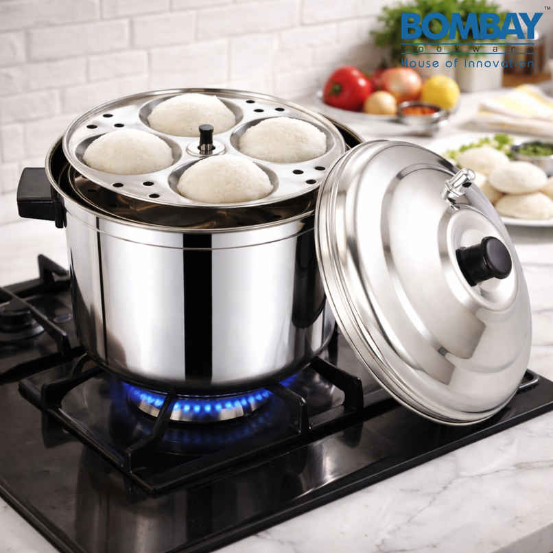 Bombay Kookware Stainless Steel Idli Cooker | 4 Plate
