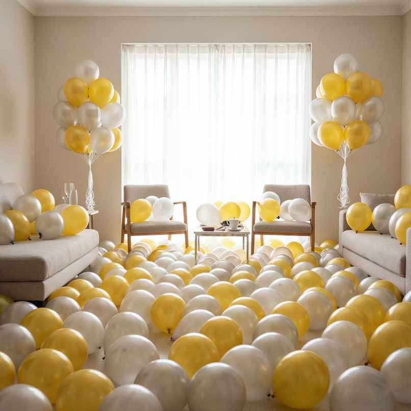 Gold Silver Balloons | Birthday Decoration Party Pack | Propcon
