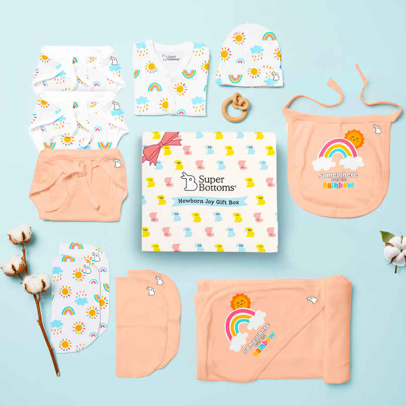 SuperBottoms Newborn Baby Gift Set (0-3Months) | Clothing Gift Set Pack Of 11
