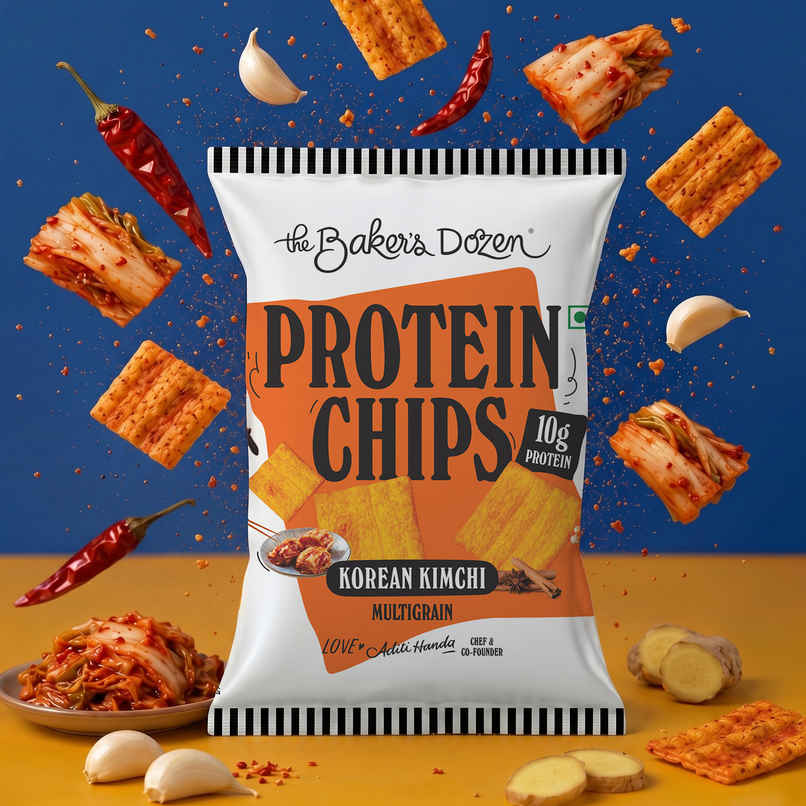 The Baker's Dozen Protein Chips Korean Kimchi Multigrain | 10g Protein | Baked | Healthy Snacks The Baker's Dozen Protein Chips Korean Kimchi Multigrain | 10g Protein | Baked | Healthy Snacks
