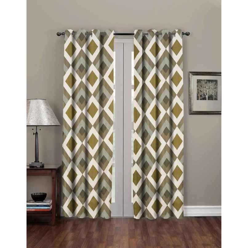 BAY6 Polyester Long Door Curtains - Set of 2 - (9x4 ft) - Dark Green BAY6 Polyester Long Door Curtains - Set of 2 - (9x4 ft) - Dark Green