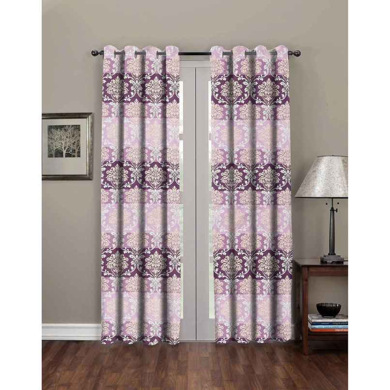 BAY6 Microfiber Cotton Door Curtains | Set of 2 | 7x4 ft | Pink BAY6 Microfiber Cotton Door Curtains | Set of 2 | 7x4 ft | Pink