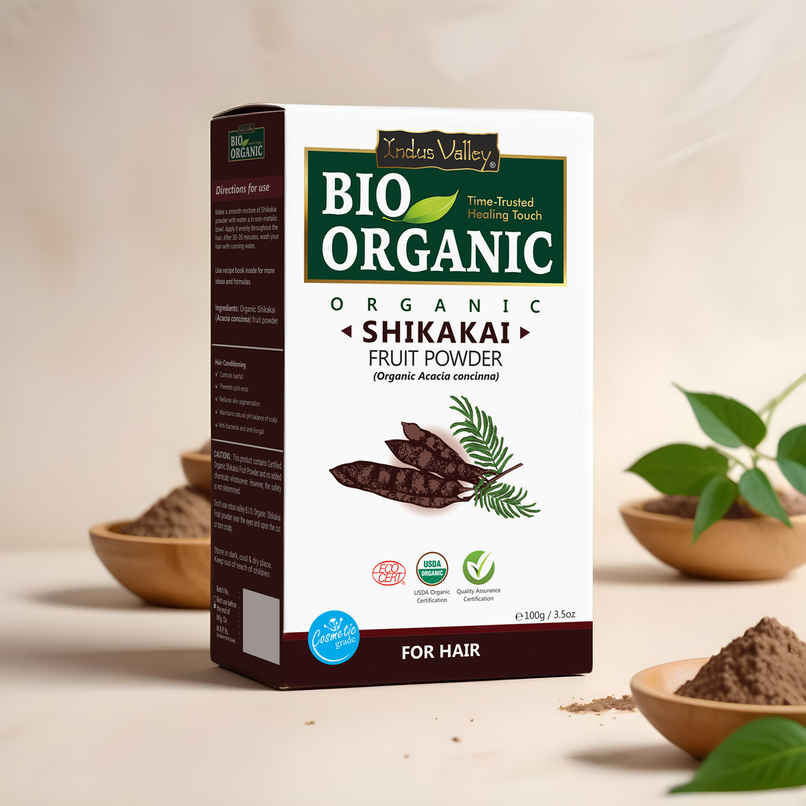 Bio Organic 100% Natural Shikakai Powder by Indus Valley DIY Hair Mask for Soft & Shiny Hair