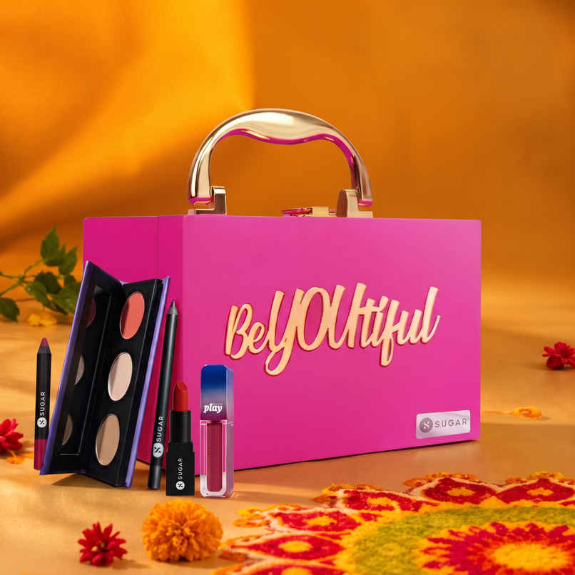 SUGAR BeYOUtiful Makeup Trousseau Box Pink | Festive Kit| Complete Makeup Essentials