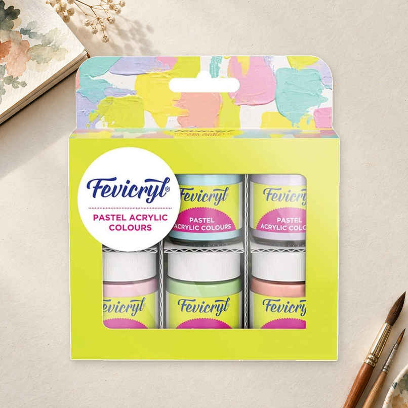 Fevicryl Multi Surface Pastel Acrylic Colours Kit | Ideal For Artists