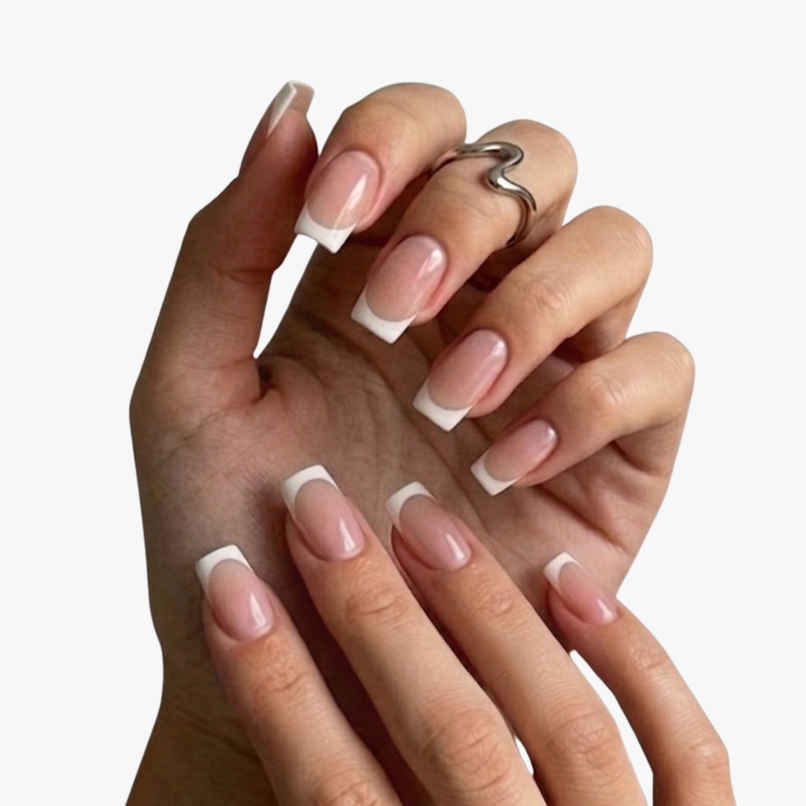 Nailinit Press On Nails Bare Minimum | Reusable False Nail Extensions with Glue Tabs Nailinit Press On Nails Bare Minimum | Reusable False Nail Extensions with Glue Tabs
