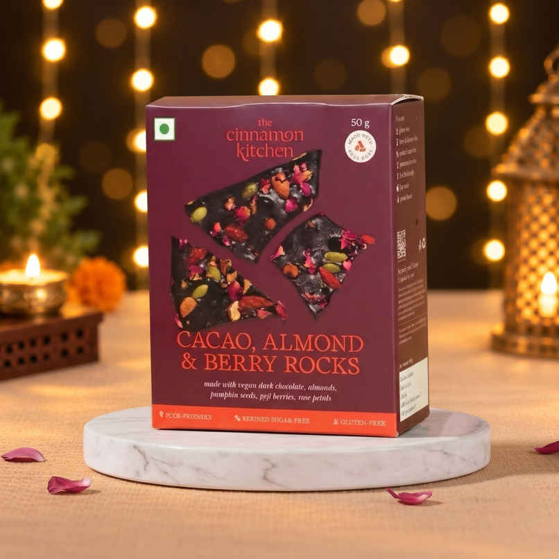 The Cinnamon Kitchen Cacao, Almond & Berry Rocks Dark Chocolate The Cinnamon Kitchen Cacao, Almond & Berry Rocks Dark Chocolate