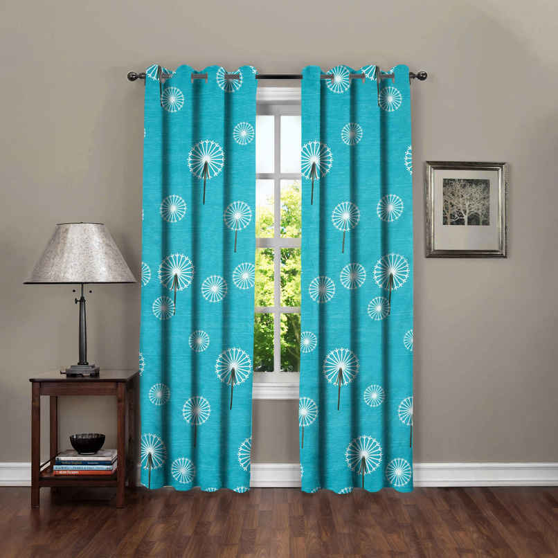 BAY6 Polyester Door Curtains - Set of 2 - (7x4 ft) - Light Blue BAY6 Polyester Door Curtains - Set of 2 - (7x4 ft) - Light Blue