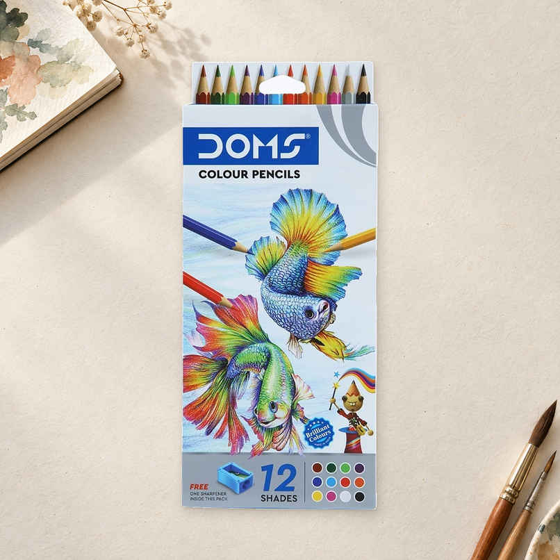 Doms Fsc 12 Shades Colour Pencil