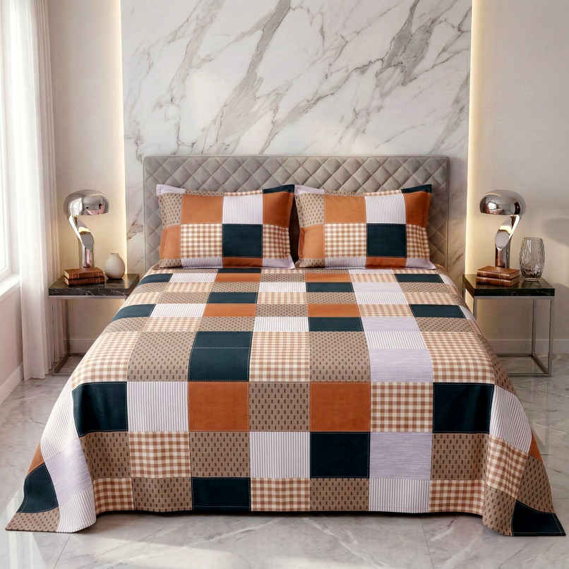 Dream Living 135 GSM Double Bedsheet Set |220 x 250 cm| With 2 Pillow Covers