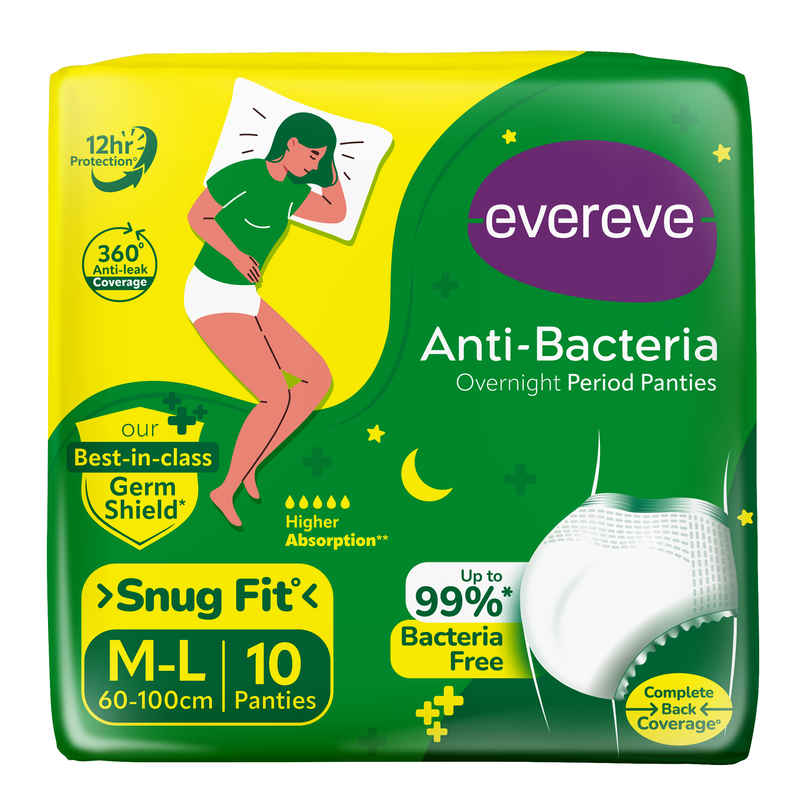 Evereve Anti Bacteria Period Panty for Girls & Women | M - L Evereve Anti Bacteria Period Panty for Girls & Women | M - L