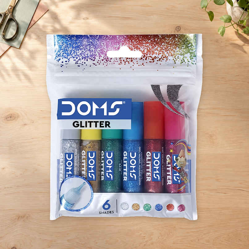 Doms Glitter Colour tubes | 6 Shades | 5.5.Ml each