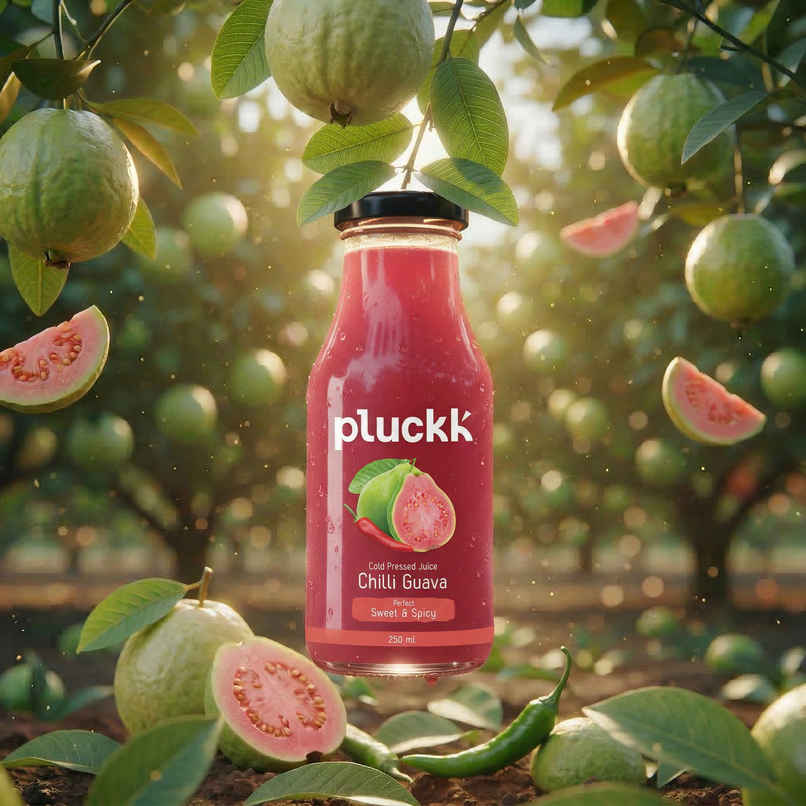 Pluckk Cold Pressed Extracted Guava Juice |No Preservatives | No Added Sugar