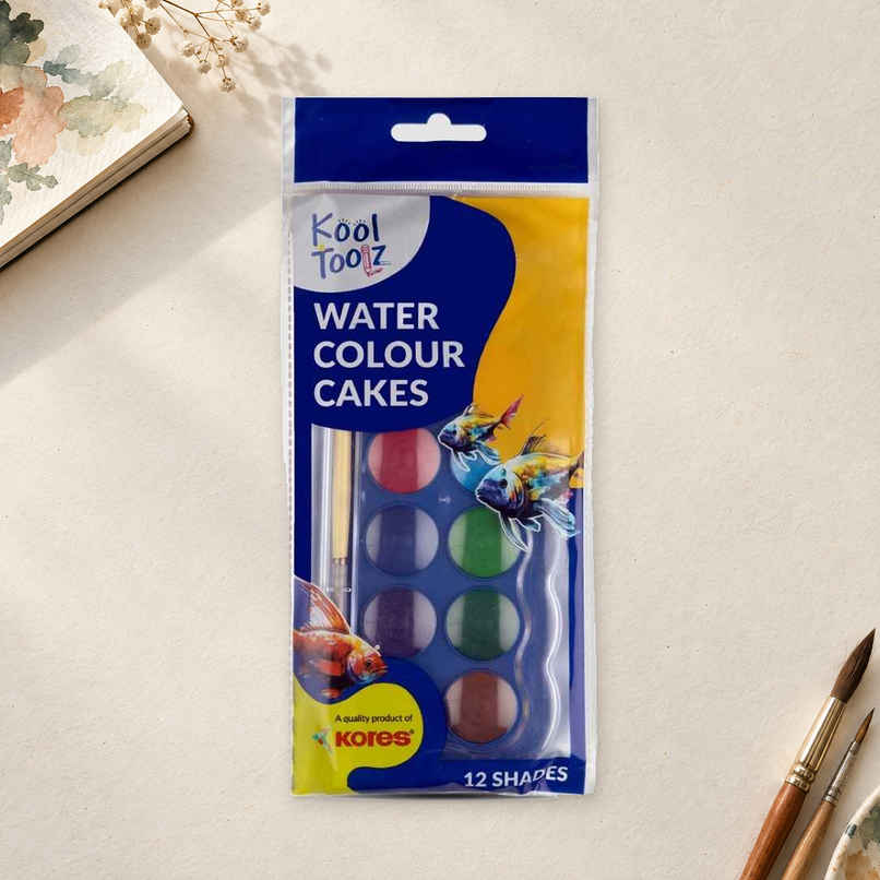 Kores Water Colour Cakes | 23 mm | 12 Shades