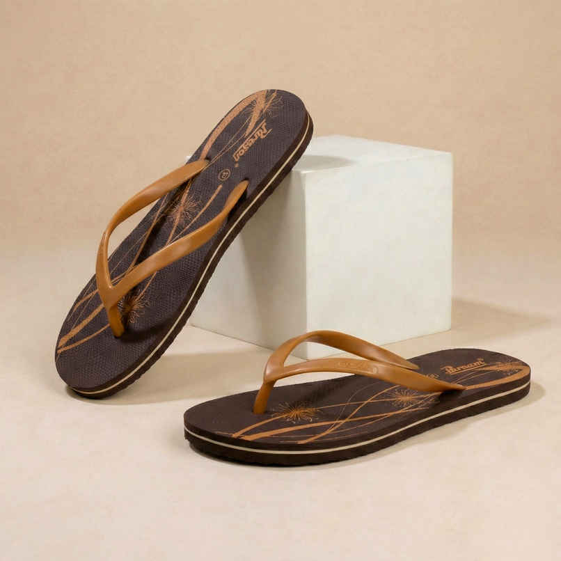 Paragon Women's Lightweight & Waterproof Hawai Slipper | Brown - UK 4