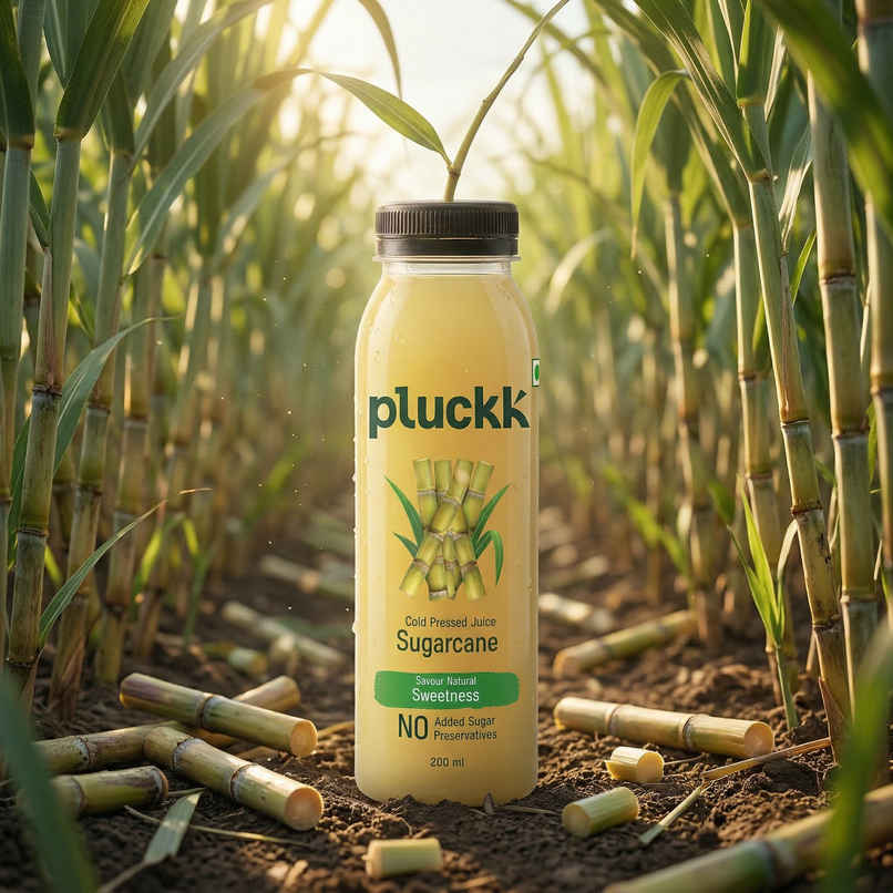 Pluckk Cold Pressed Extracted Sugarcane Juice | No Preservatives | No Added Sugar