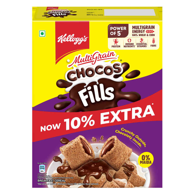 Kellogg's Multigrain Chocos Fills Double Chocolaty Kellogg's Multigrain Chocos Fills Double Chocolaty