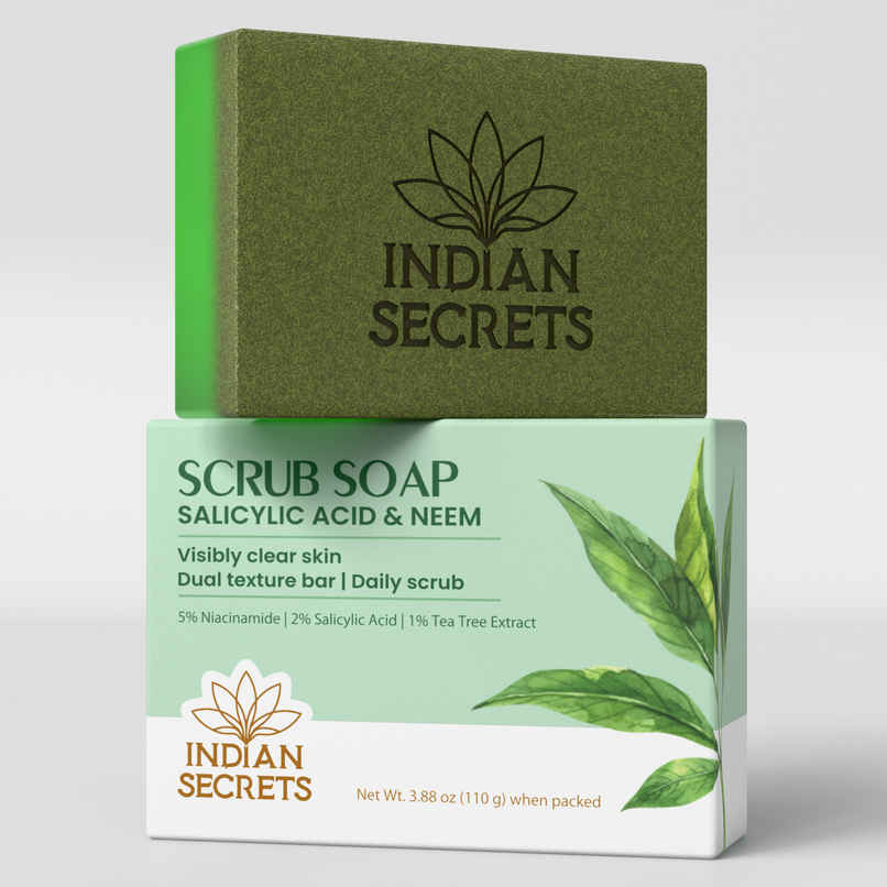 Indian Secrets Scrub Soap | Salicylic Acid & Neem Indian Secrets Scrub Soap | Salicylic Acid & Neem