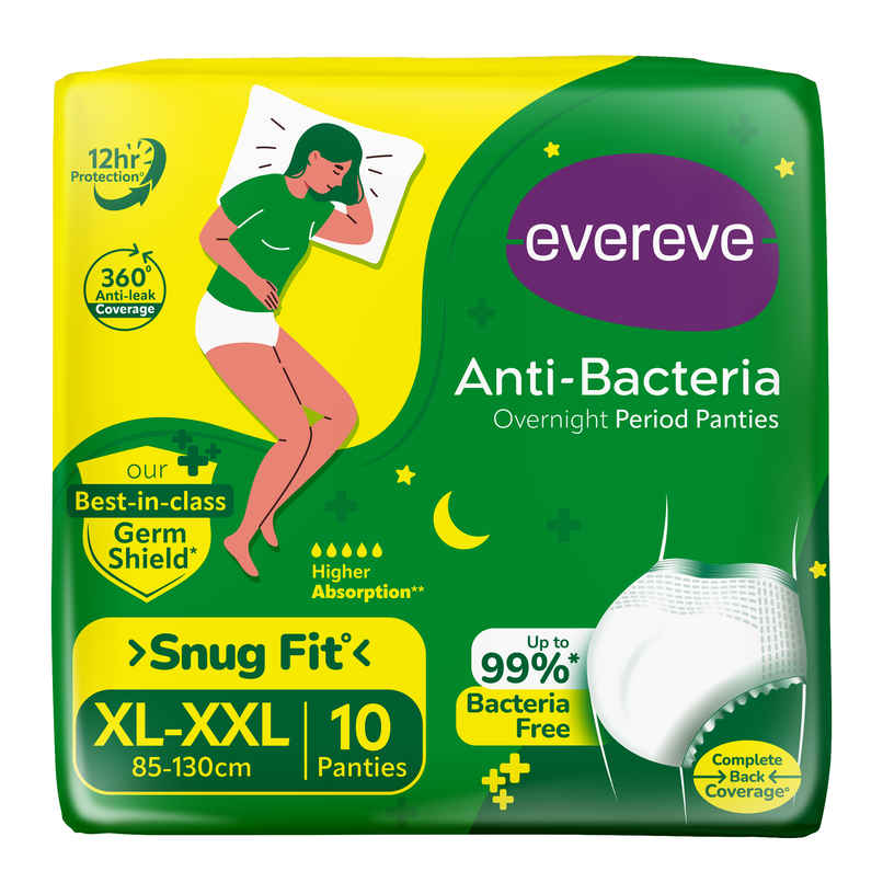 Evereve Anti Bacteria Period Panty for Girls & Women | XL - XXL Evereve Anti Bacteria Period Panty for Girls & Women | XL - XXL
