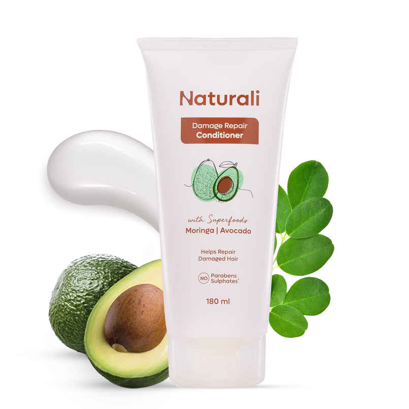 Naturali Damage Repair Conditioner with Avocado & Moringa Oil | No Sulphates, No Parabens