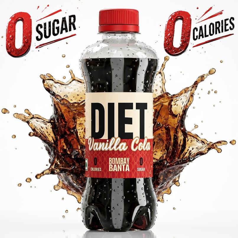 Bombay Banta Diet Vanilla Cola | 0 Sugar 0 Calories Bombay Banta Diet Vanilla Cola | 0 Sugar 0 Calories