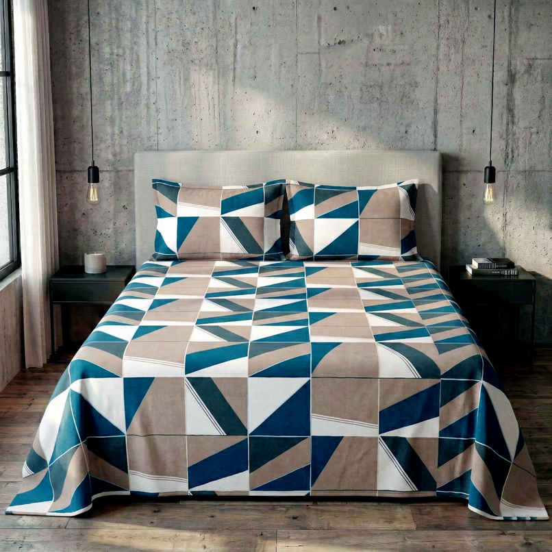 Dream Living 135 GSM King Bedsheet Set |250 x 275 cm| With 2 Pillow Covers