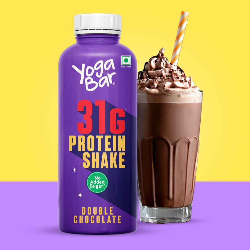 Yoga Bar 31g Protein Shake Double Chocolate, No Added Sugar, Rich In Calcium, Low Fat Yoga Bar 31g Protein Shake Double Chocolate, No Added Sugar, Rich In Calcium, Low Fat