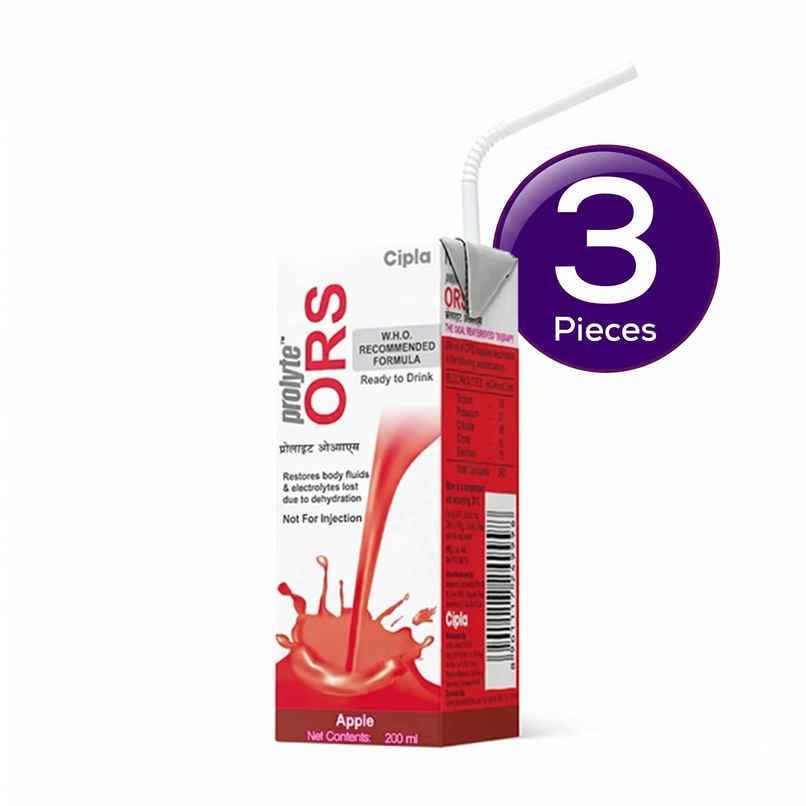 Cipla Prolyte (ORS) Apple Liquid Combo