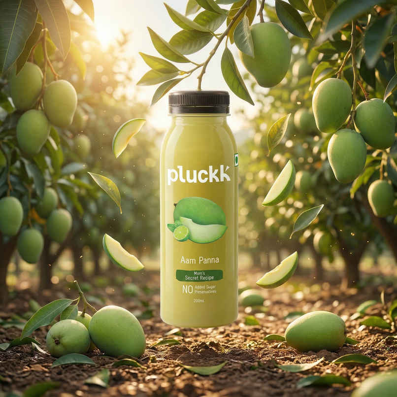 Pluckk Cold Pressed Extracted Aam Panna Juice | No Preservatives | No Added Sugar
