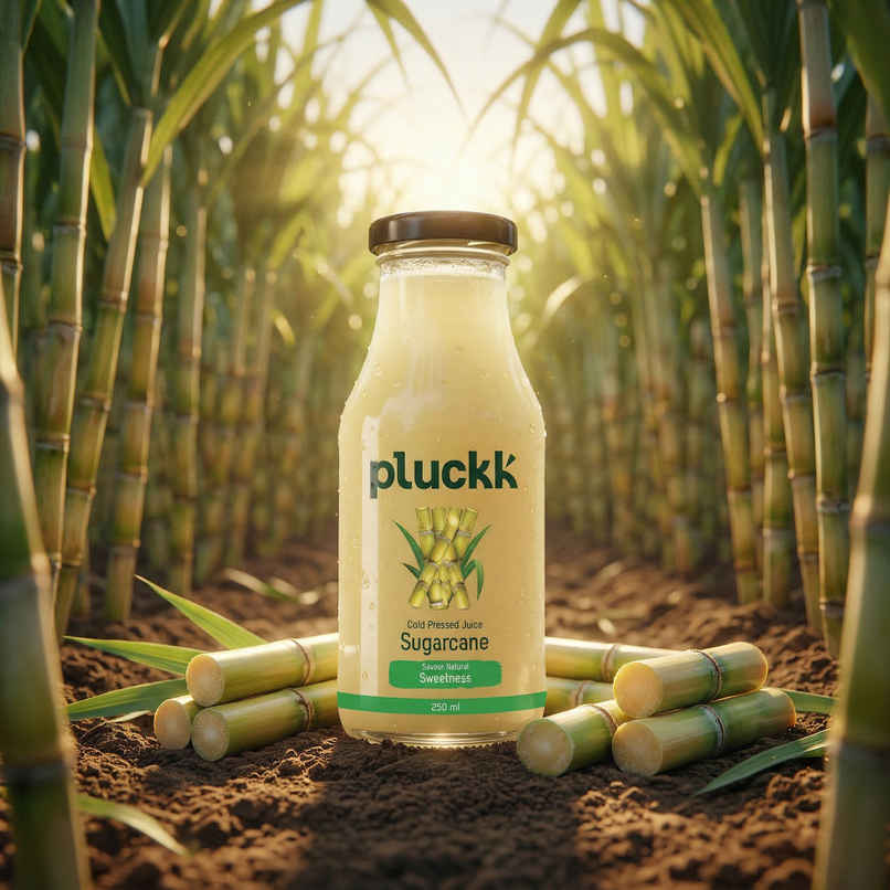 Pluckk Cold Pressed Extracted Sugarcane Juice | No Preservatives | No Added Sugar