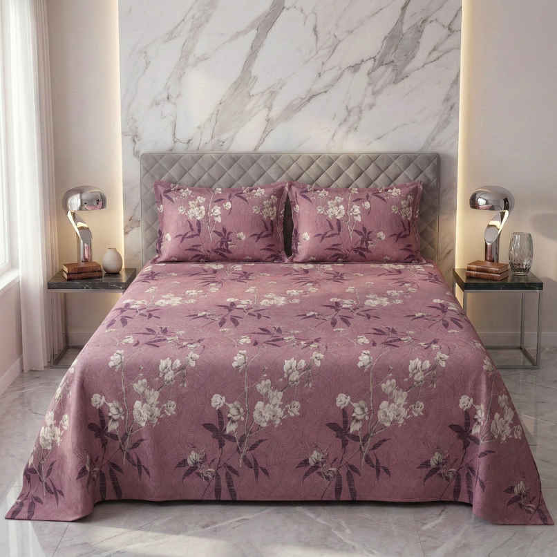 Dream Living 135 GSM Double Bedsheet Set |220 x 250 cm| With 2 Pillow Covers