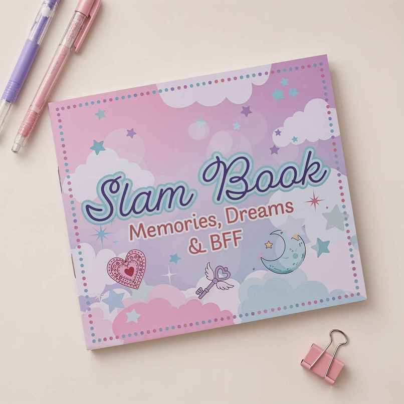 Slam Book - Genz Pastel Cloud Design | Oye Happy Slam Book - Genz Pastel Cloud Design | Oye Happy