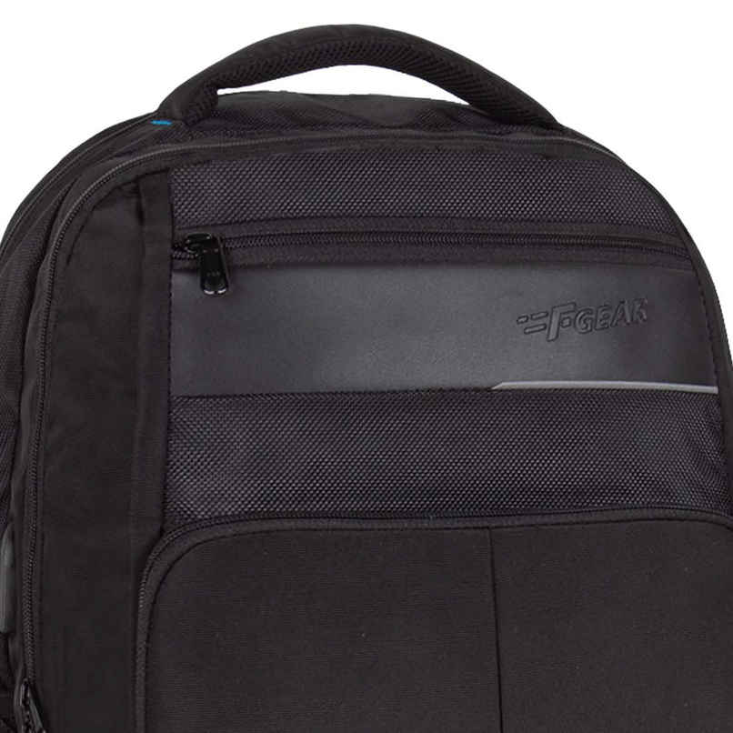 F Gear Unisex Solid Polyester 30 L Laptop Backpack | Black - One Size