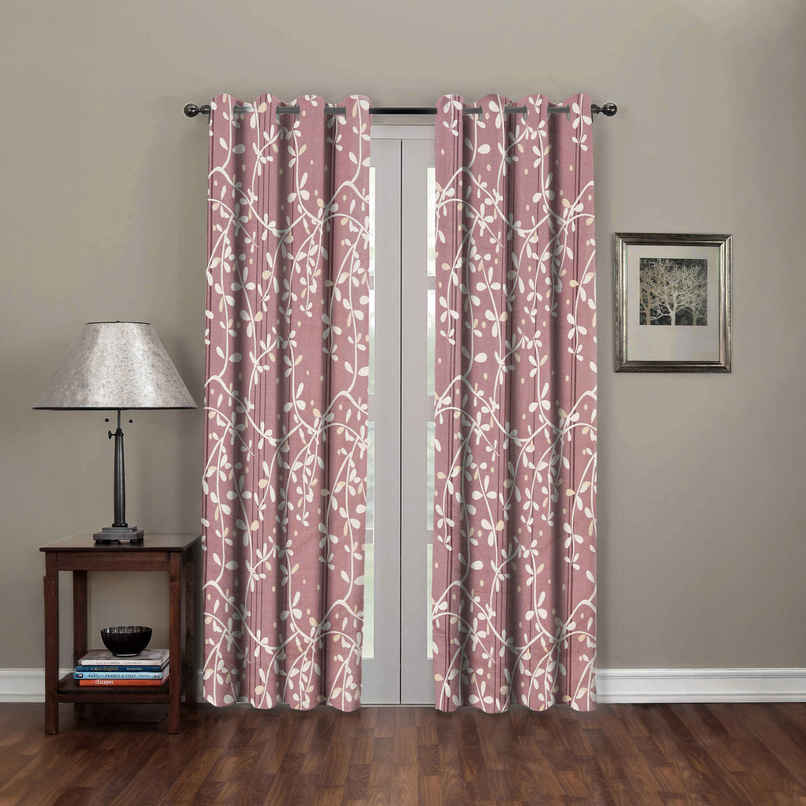 BAY6 Polyester Long Door Curtains | Brown - 9 x 4 ft