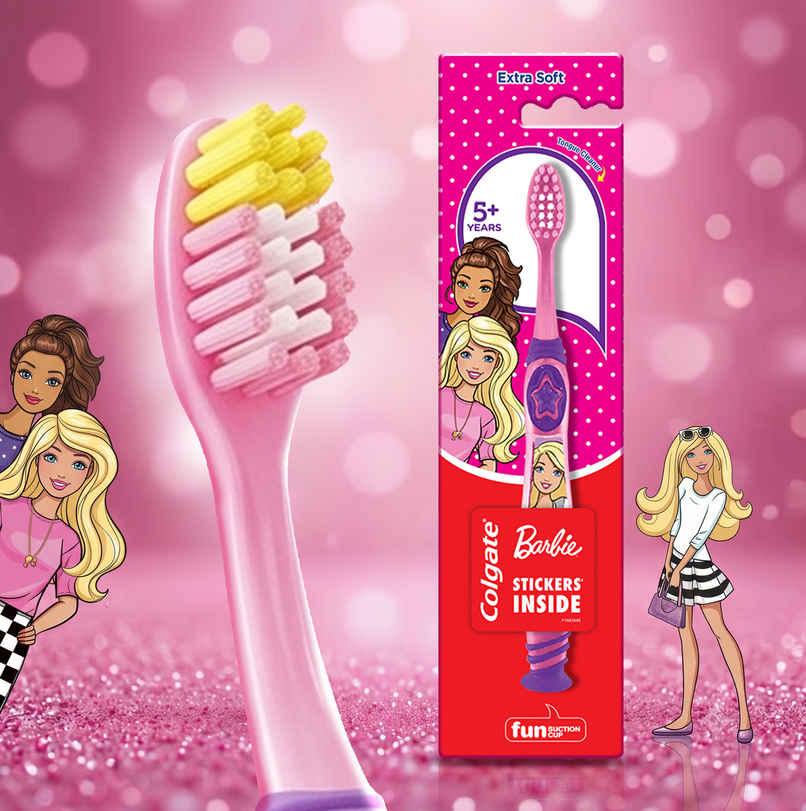 Colgate Kids Barbie Toothbrush, Extra Soft With Tongue Cleaner Colgate Kids Barbie Toothbrush, Extra Soft With Tongue Cleaner